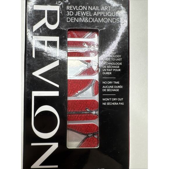 Revlon Nail Art 3D Jewel Appliqués 18 04 Zip It Red New Grunge Edgy New - Picture 2 of 3